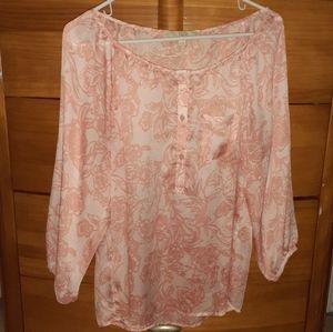 Loft quater sleeve sheet blouse